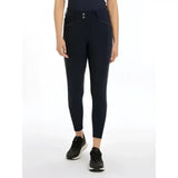 Black lemieux victoria breech riding pants with sleek silicone seat navy and subtle stitching details