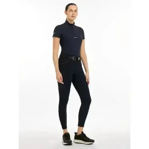 LeMieux Victoria Breech Silicone Seat Navy UK 6 Navy Breeches