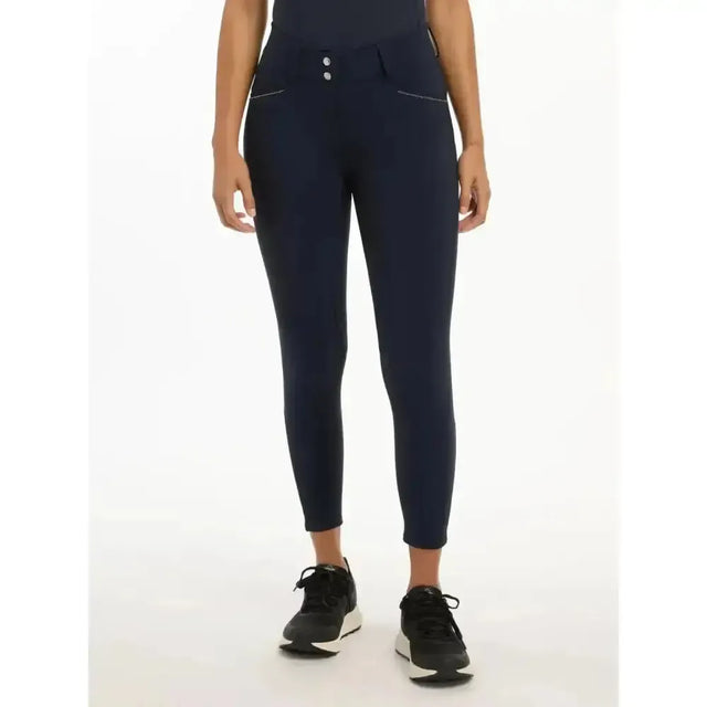 LeMieux Victoria Breech Suede Seat Navy UK 6 Navy Breeches