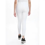 White high-waisted lemieux victoria breech riding pants with a sleek form-fitting design and suede seat white