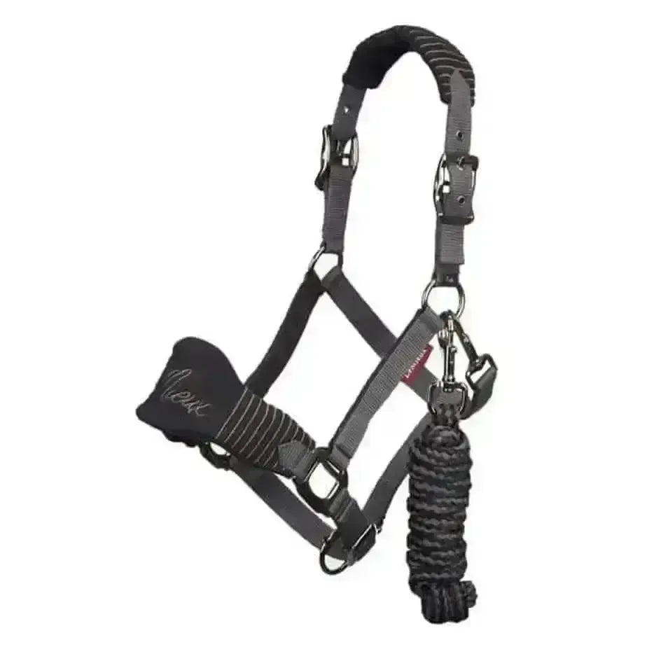 Lemieux Vogue Fleece Black Headcollar with Leadrope Pony Headcollar Sets
