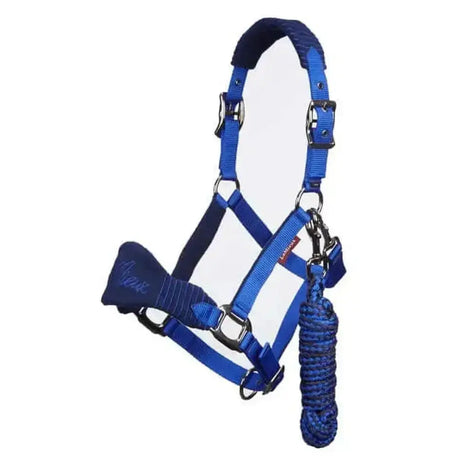 LeMieux Vogue Fleece Headcollar With Leadrope Navy / Royal Blue Pony Headcollars & Leadropes Barnstaple Equestrian Supplies