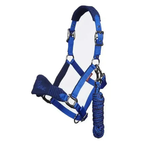 LeMieux Vogue Fleece Headcollar With Leadrope Navy / Royal Blue Pony Headcollar Sets