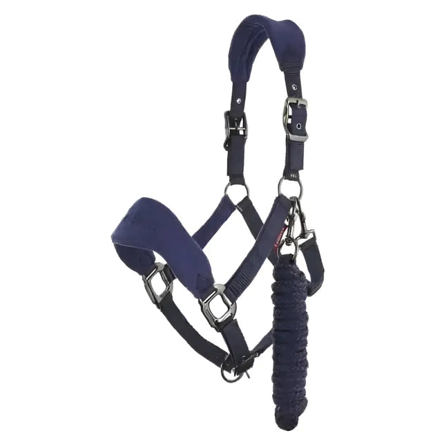 LeMieux Vogue Fleece Headcollars With Leadrope Ink Blue Pony Headcollars & Leadropes Barnstaple Equestrian Supplies