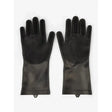 Black silicone lemieux washing glove with textured scrubbing palms and fingers perfect for washing glove black use