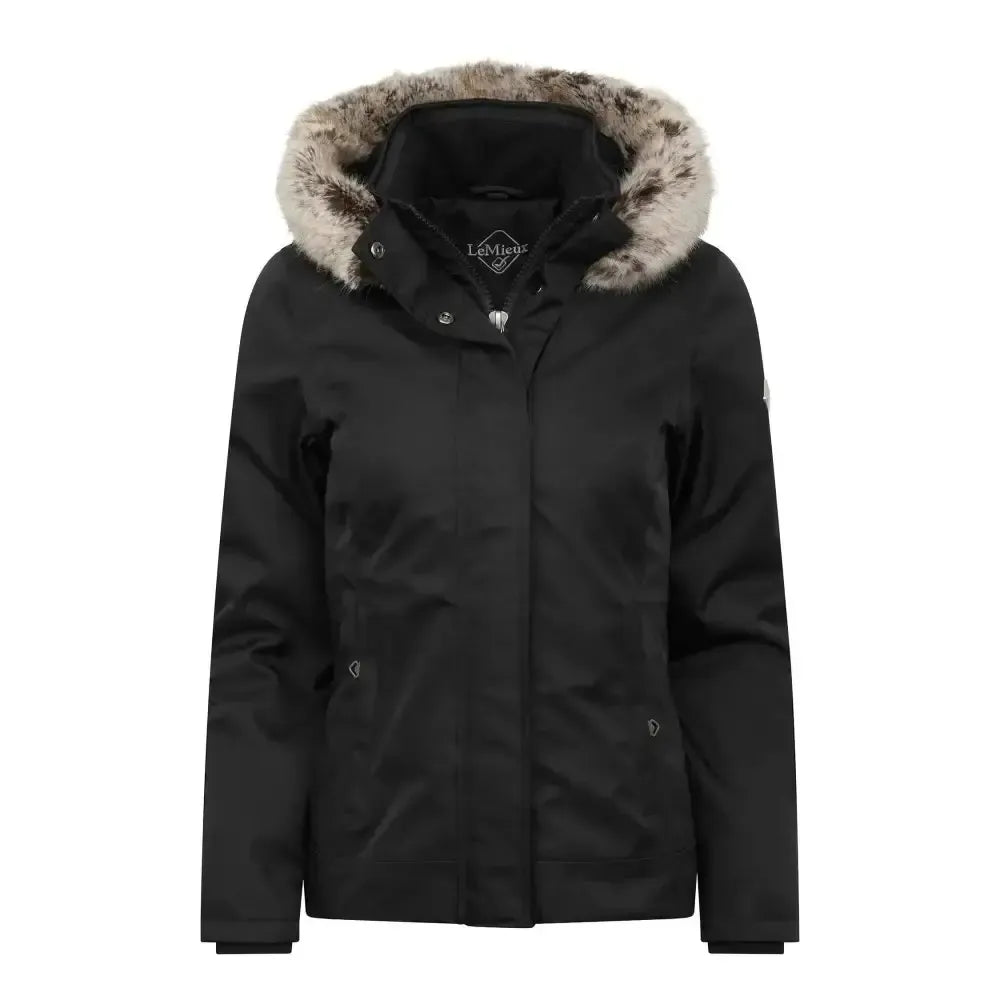 LeMieux Waterproof Short Coat Black 6 Outdoor Coats & Jackets