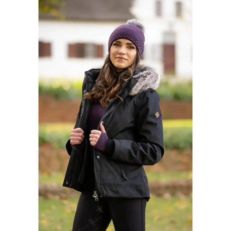 LeMieux Waterproof Short Coat Black 6 Outdoor Coats & Jackets Barnstaple Equestrian Supplies