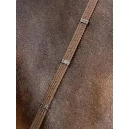 LeMieux Webbed Continenal Reins Brown/ Silver Pony Brown/Silver Continental Reins