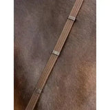 LeMieux Webbed Continenal Reins Brown/ Silver Pony Brown/Silver Continental Reins