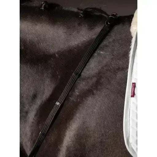LeMieux Webbed Continental Reins Black/Silver Pony Black/Silver Continental Reins
