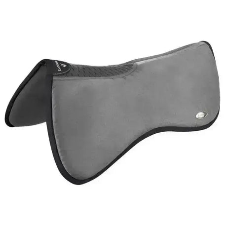 Gray and black lemieux wither relief memory foam half pad with textured breathable design for equestrian use