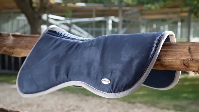 LeMieux Wither Relief Memory Foam Half Pad Navy Large Navy Half Pads