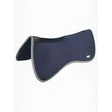 Navy blue lemieux wither relief memory foam half pad navy with gray trim and small logo for superb low profile fit