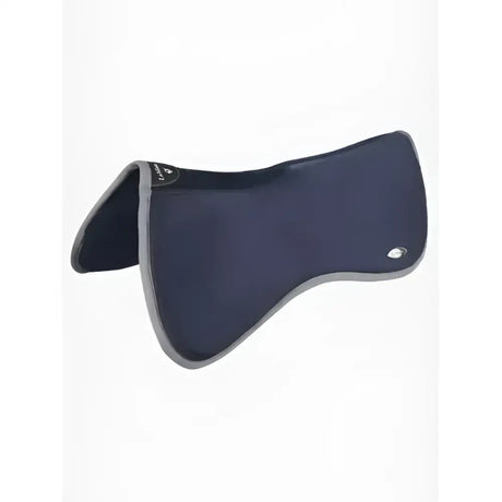 Navy blue lemieux wither relief memory foam half pad navy with gray trim and small logo for superb low profile fit