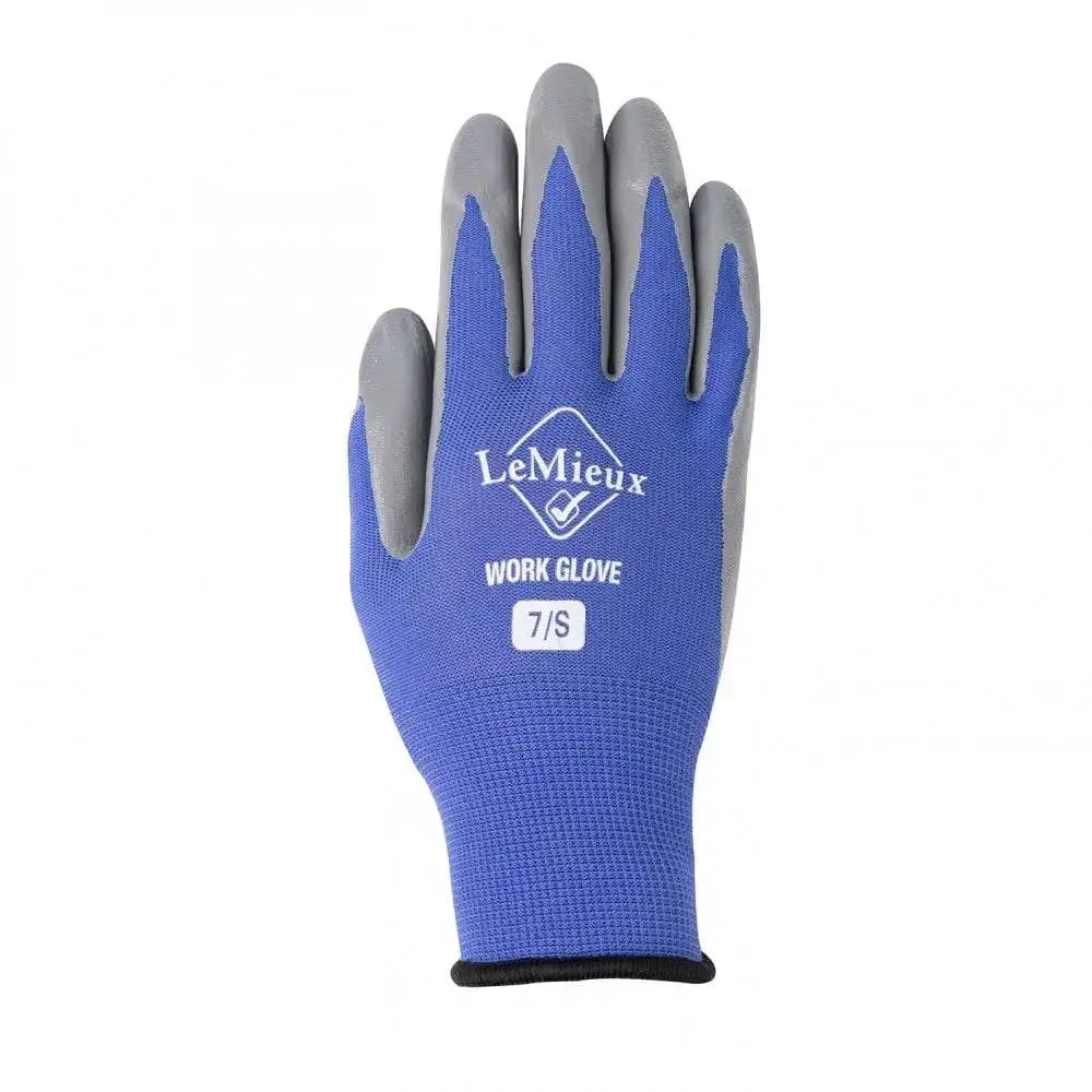 LeMieux Work Gloves Bluebell Large Bluebell Yard Gloves