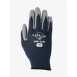 Dark blue and gray lemieux work gloves navy with reinforced fingertips for hard working hands protection