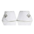 White leather lemieux wrapround leather overreach boots with diamond logo patch in reach boots white style