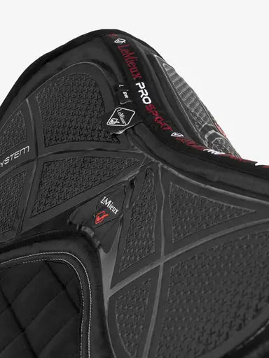 LeMieux X-Grip Silicone Dressage Square Black Large Black Dressage Saddle Pads
