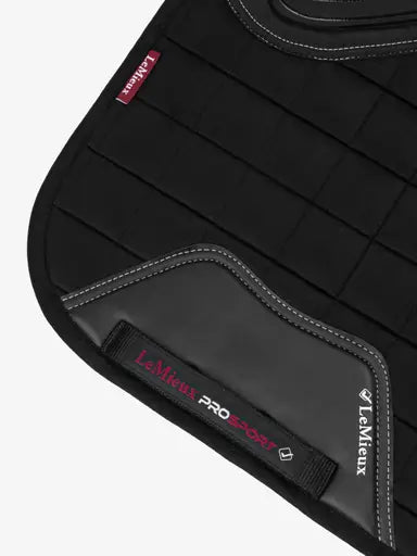 LeMieux X-Grip Silicone Dressage Square Black Large Black Dressage Saddle Pads