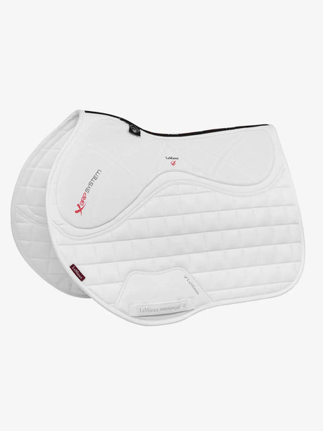 LeMieux X-Grip Silicone EuroJump Square White Large White Saddle Pads