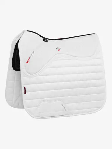 LeMieux X-Grip Twin Sided Dressage Square White Large White Dressage Saddle Pads