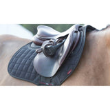 LeMieux X-Grip Twin Sided EuroJump Square Black Large Black Saddle Pads