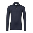 Navy blue long-sleeved lemieux young rider base layer indigo with subtle textured fabric and sleek modern design