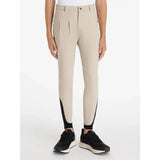 Beige lemieux young rider boys classique breeches with black side panels and elastic cuffs for riding comfort