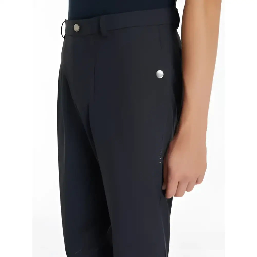 Dark navy tailored lemieux young rider boys classique breeches with sleek fit and subtle front pleats