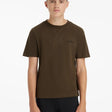 Olive green cotton lemieux young rider boys t-shirt with subtle embroidered logo on left chest perfect for rider boys