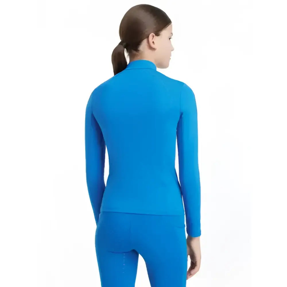 Bright blue lemieux young rider classic base long-sleeved high-neck athletic top benetton layer blue