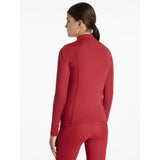 Red long-sleeved high-neck lemieux young rider chilli base layer perfect for classic rider layering