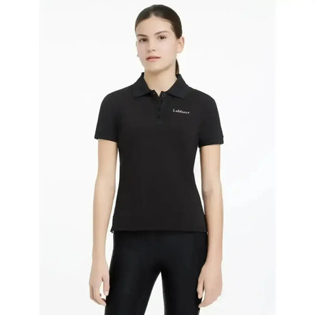 LeMieux Young Rider Classique Polo Shirt Black Black 7-8 years Polo Shirts