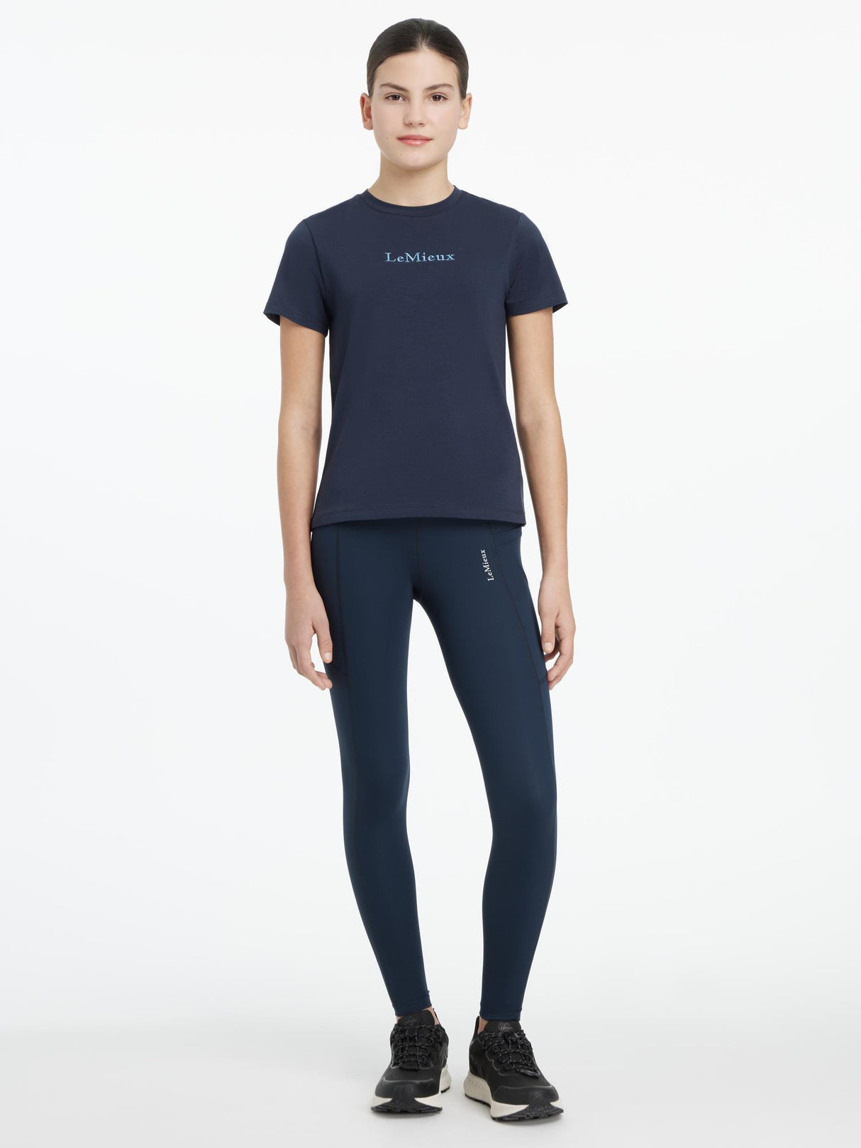 LeMieux Young Rider Darla Sport Legging Navy Navy 7-8 years Riding Tights