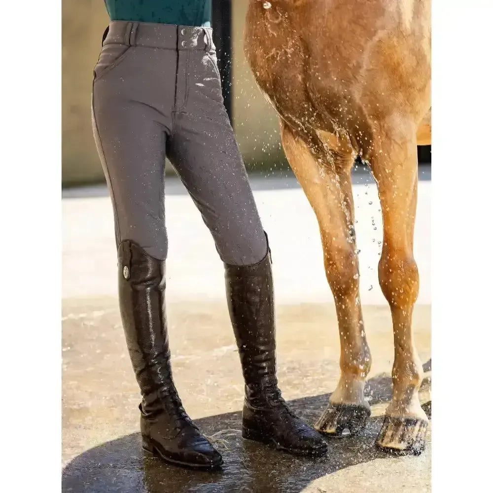 LeMieux Young Rider Drytex Waterproof Breeches Grey Carbon 9-10 Years Breeches