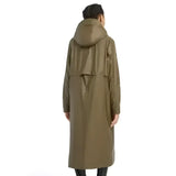 Olive green lemieux young rider hooded trench coat alpine with belted waist and subtle side pockets perfect for riders