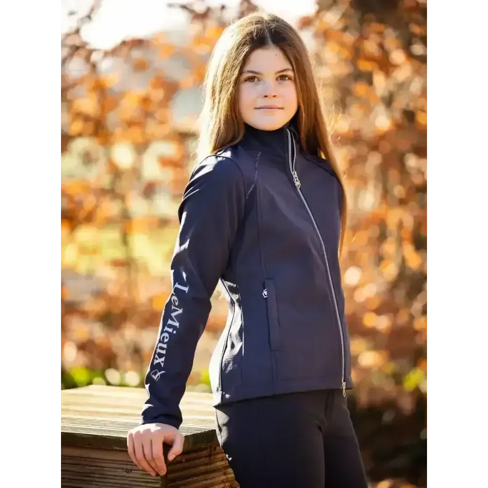 LeMieux Young Rider Elite Soft Shell Jacket Navy 9-10 years Navy Outdoor Coats