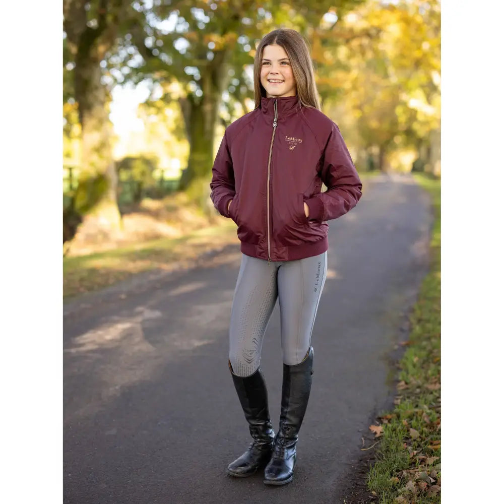 Lemieux Young Rider Elite Team Jacket Burgundy 9-10 Years Outdoor Coats & Jackets Barnstaple Equestrian Supplies