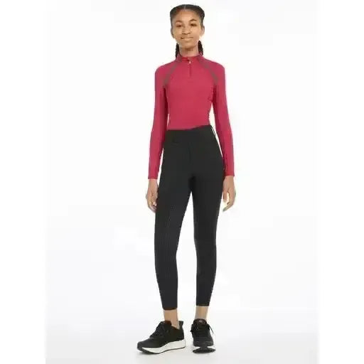 Lemieux Young Rider Ella Winter Breggings Black 7-8 Years Black Riding Tights