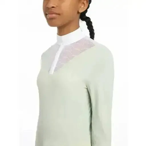 LeMieux Young Rider Eva Long Sleeve Show Shirt Pistachio 7-8 Years Pistachio Show Shirts