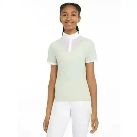 LeMieux Young Rider Eva Short Sleeve Show Shirt Pistachio 7-8 Years Pistachio Show Shirts