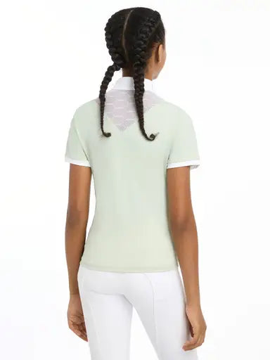 LeMieux Young Rider Eva Short Sleeve Show Shirt Pistachio 7-8 years Pistachio Show Shirts