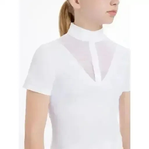 LeMieux Young Rider Eva Short Sleeve Show Shirt White 7-8 Years White Show Shirts