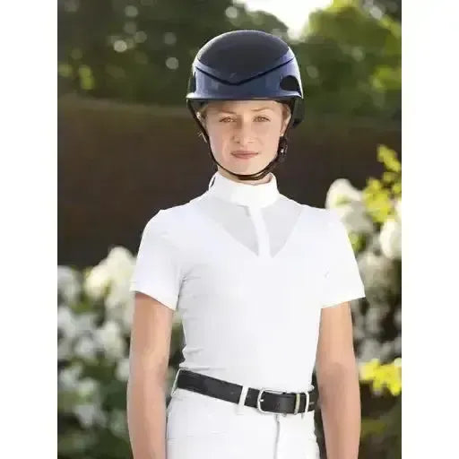 LeMieux Young Rider Eva Short Sleeve Show Shirt White 7-8 Years White Show Shirts