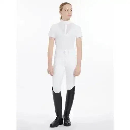 LeMieux Young Rider Eva Short Sleeve Show Shirt White 7-8 Years White Show Shirts