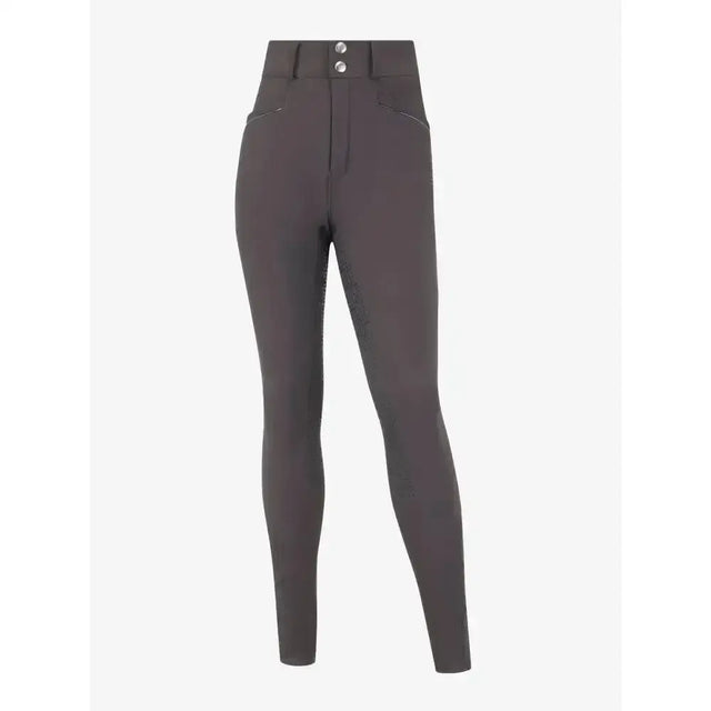 Dark gray high waist lemieux young rider freya pro breech with two silver buttons perfect for riders