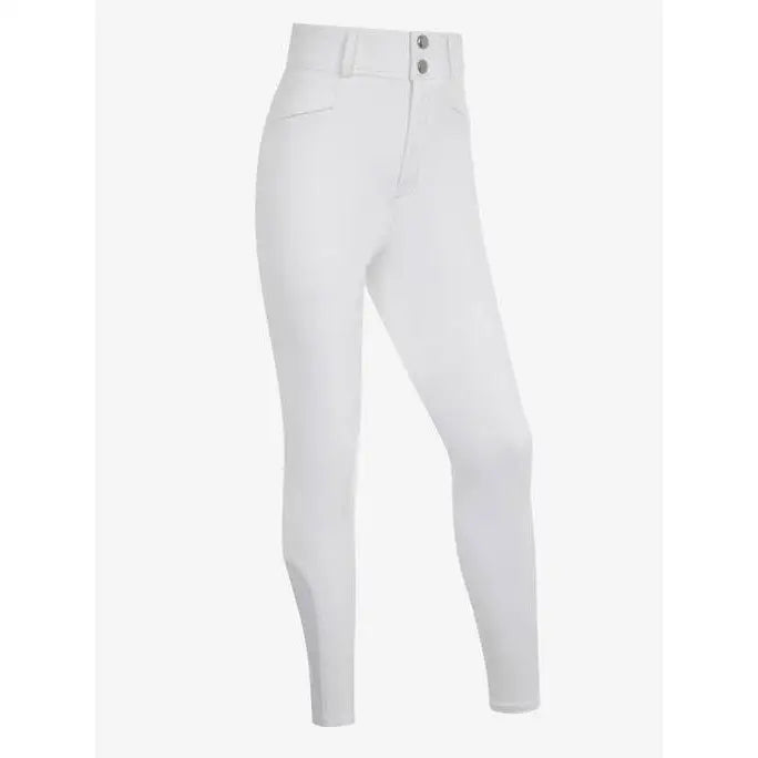 White high-waisted skinny jeans with buttons from Lemieux Young Rider Freya Pro Breeches