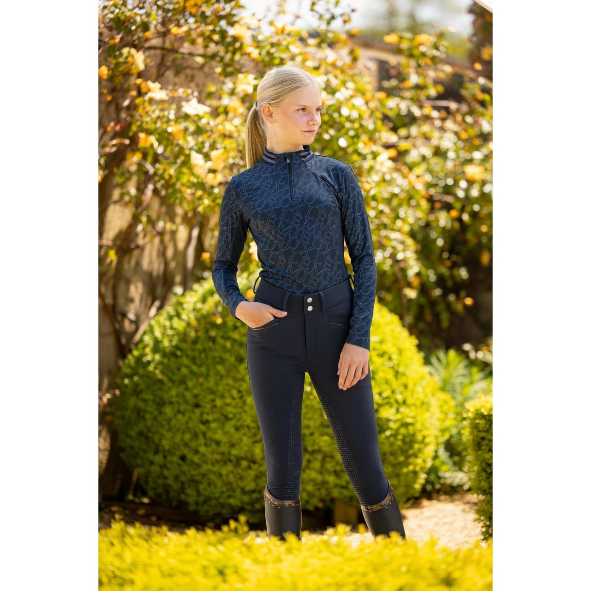 Lemieux Young Rider Frieda Base Layer Navy 7-8 years LeMieux Baselayers Spring Summer 2024 From Barnstaple Equestrian Supplies
