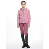 Pink lemieux young rider hadley hoodie peony with front zipper and two side pockets perfect for young riders