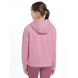 A lemieux young rider hadley hoodie peony in soft pink with long sleeves smooth fabric and subtle seam detailing